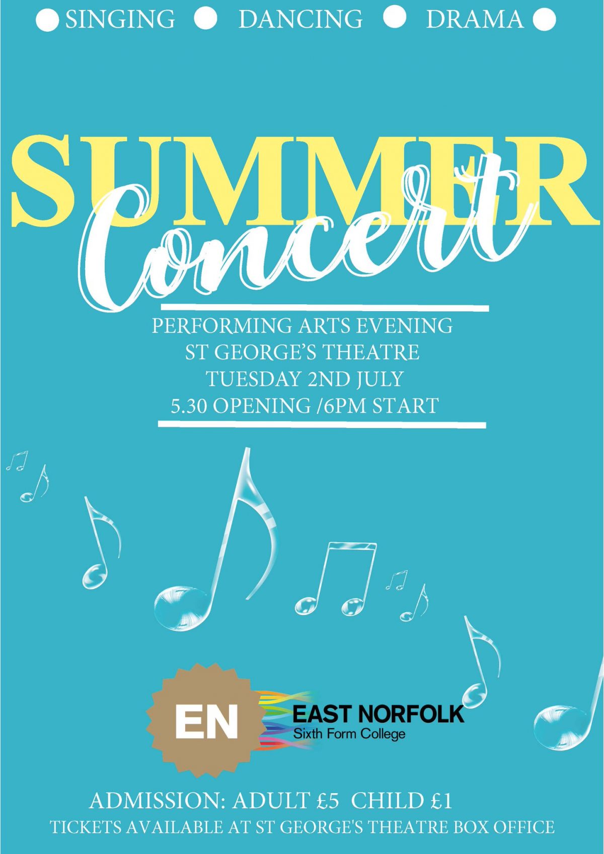 East Norfolk Sixth Form College Summer Concert Norfolk Music Hub